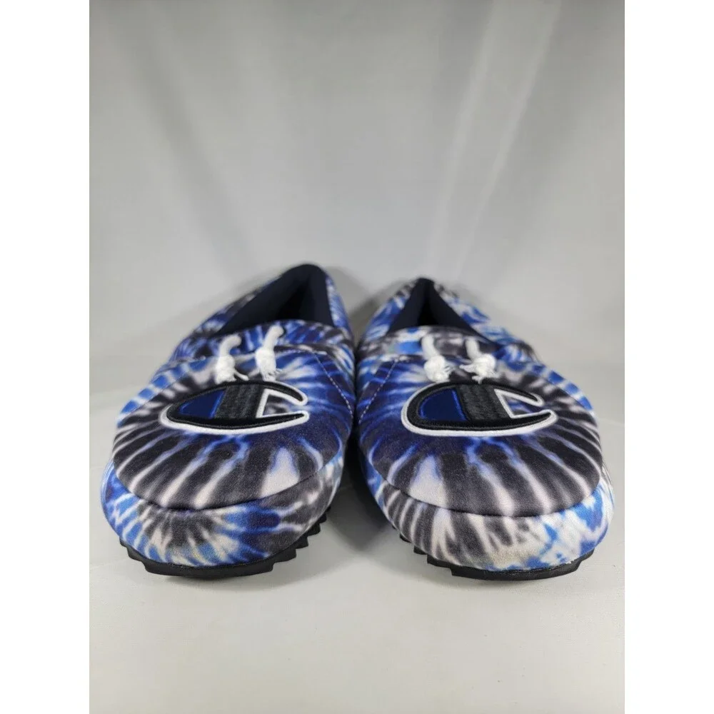 Champion University Slippers Tie Dye Navy CP101332M Men's 11 US Slip On Comfort
